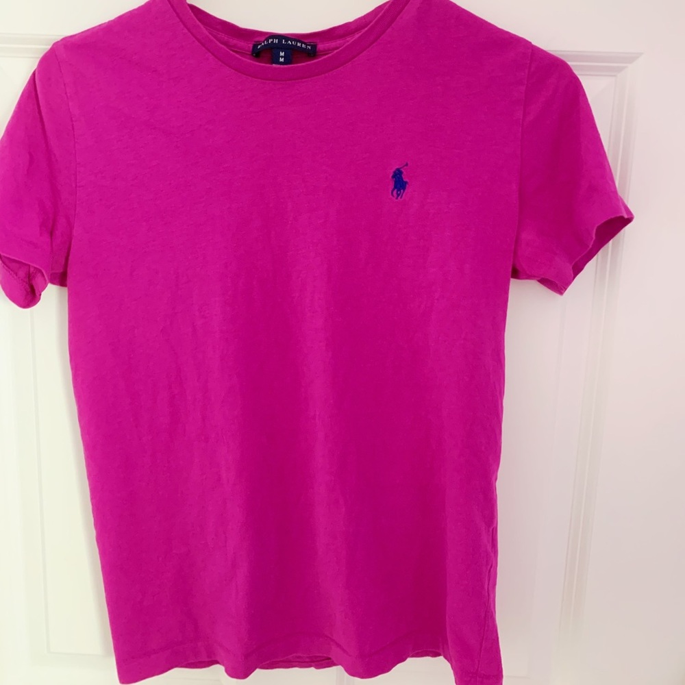 pink Ralph Lauren polo t-shirt